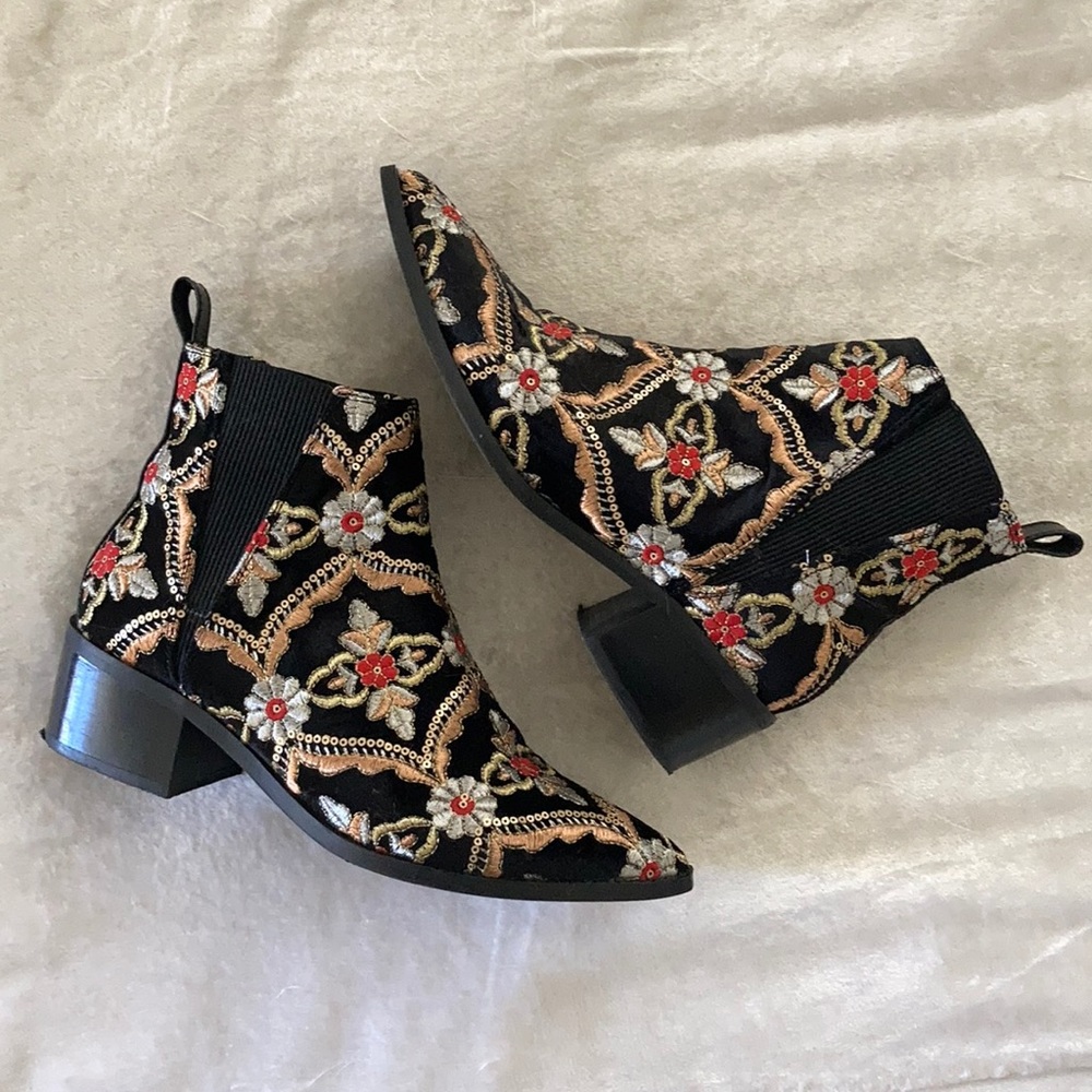 Embroidered Booties